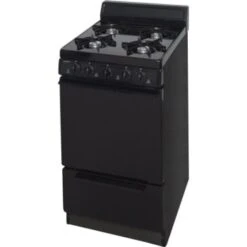 Premier® 20" Cordless Gas Range W/ 4" Backguard, 2.4 Cu Ft In Black -Reliable Appliance 109609 RIGHT V Lg