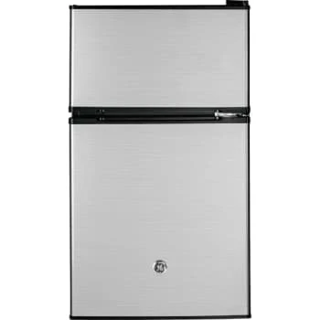 Ge® 3.1 Cu Ft Stainless Steel Energy Star Compact Refrigerator W/ Freezer 1 Ge® 3.1 Cu Ft Stainless Steel Energy Star Compact Refrigerator W/ Freezer