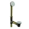 Westbrass Illusionary Overflow, Tip Toe Bath Drain, 14 In. Make-Up, 17 Gauge
