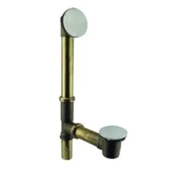 Westbrass Illusionary Overflow, Tip Toe Bath Drain, 14 In. Make-Up, 17 Gauge