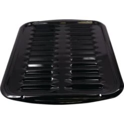 GENERIC Broiler Pan And Grill Set, Black Porcelain