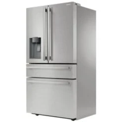 Sharp 21.6-Cu Ft French Door Counter-Depth Refrigerator In Stainless Steel -Reliable Appliance 151595 w LeftView Lg