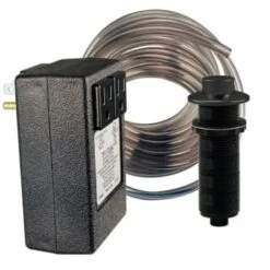 Westbrass Sink Top Air Switch And Dual Outlet Box, Matte Black