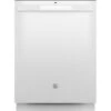 Ge Top Control With Plastic Interior Dishwasher, White