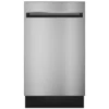 Ge® Profile™ 18" Built-In, Top Control, 3-Cycle, 47 Db Dishwasher, Stainless Steel