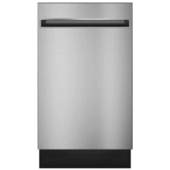Ge® Profile™ 18" Built-In, Top Control, 3-Cycle, 47 Db Dishwasher, Stainless Steel