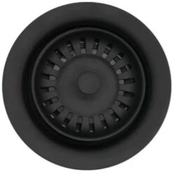 Westbrass 4-1/4" Brass Extra-Deep Disposal Flange And Stopper In Matte Black -Reliable Appliance 230575 TopView Lg