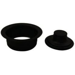 Westbrass 4-1/4" 3-Bolt Mount Waste Disposal Flange And Stopper Matte Black -Reliable Appliance 230576 DetailedProductView1 Lg