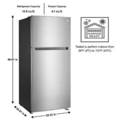 Seasons® 18 Cu. Ft. Top Freezer (Energy Star) (Stainless Steel Finish) -Reliable Appliance 237490 DetailedProductView3 Lg