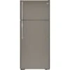 GE® 17.5 Cubic Feet Top Freezer Refrigerator, ENERGY STAR®, Slate, Optional Icemaker 554125