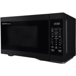 Sharp 1.1-Cu. Ft. Countertop Microwave Oven In Black -Reliable Appliance 330787 LeftView Lg